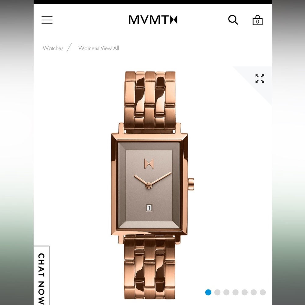 MVMT Signature Square Watch in Rose Gold